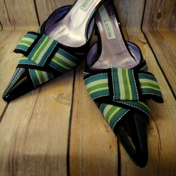Christian Lacroix Other - CHRISTIAN LACROIX Black Patent Open Back Mules